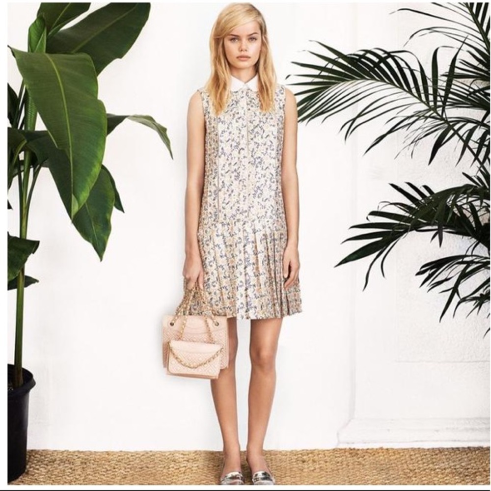 NWT Tory Burch Inga Floral Pleated Dress - Picture 1 of 7